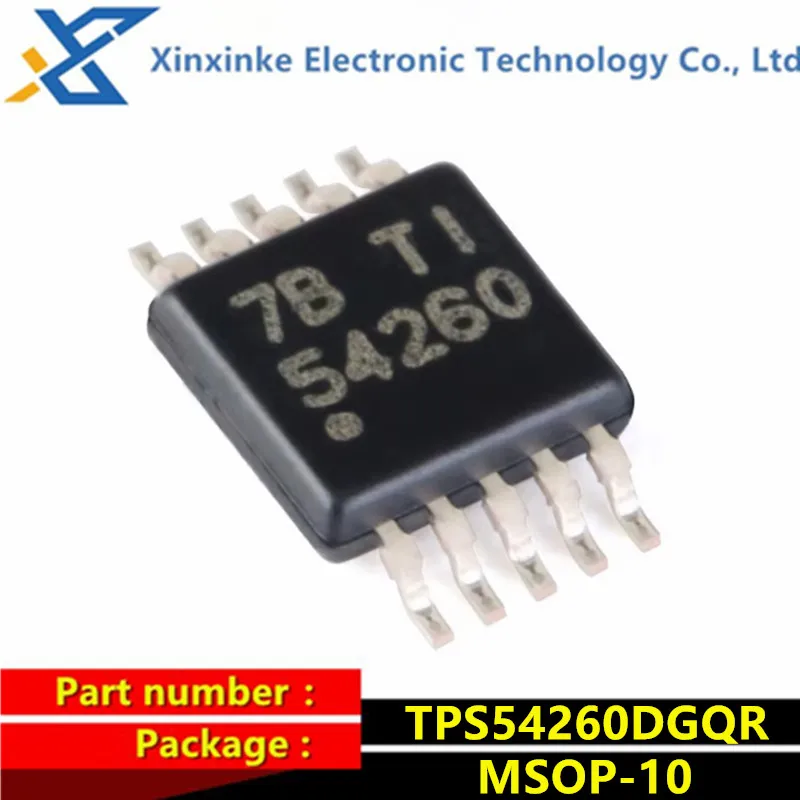 

10PCS TPS54260DGQR 54260 MSOP-10 Switching Voltage Regulators 3.5-60V 2.5A 2.5MHz Step Down Converter Power Management ICs