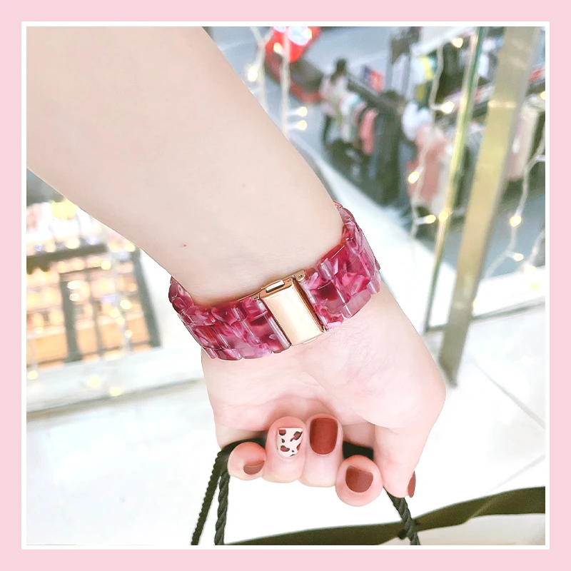 Resin Band for apple watch ultra 49mm series 8 7 41mm 45mm 44mm 40mm 42mm/38mm Solo Loop link bracelets iwatch 6 se 5 4 3 Strap