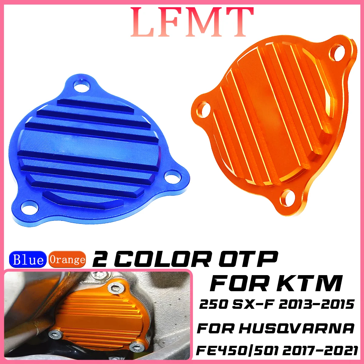 

For KTM XCF-W XC-W SX-F EXC-F EXC XC-F Six Days 250 350 450 500 2013-2020 Motorcycle Oil Pump Cover Guard Oil Filter Cover Cap