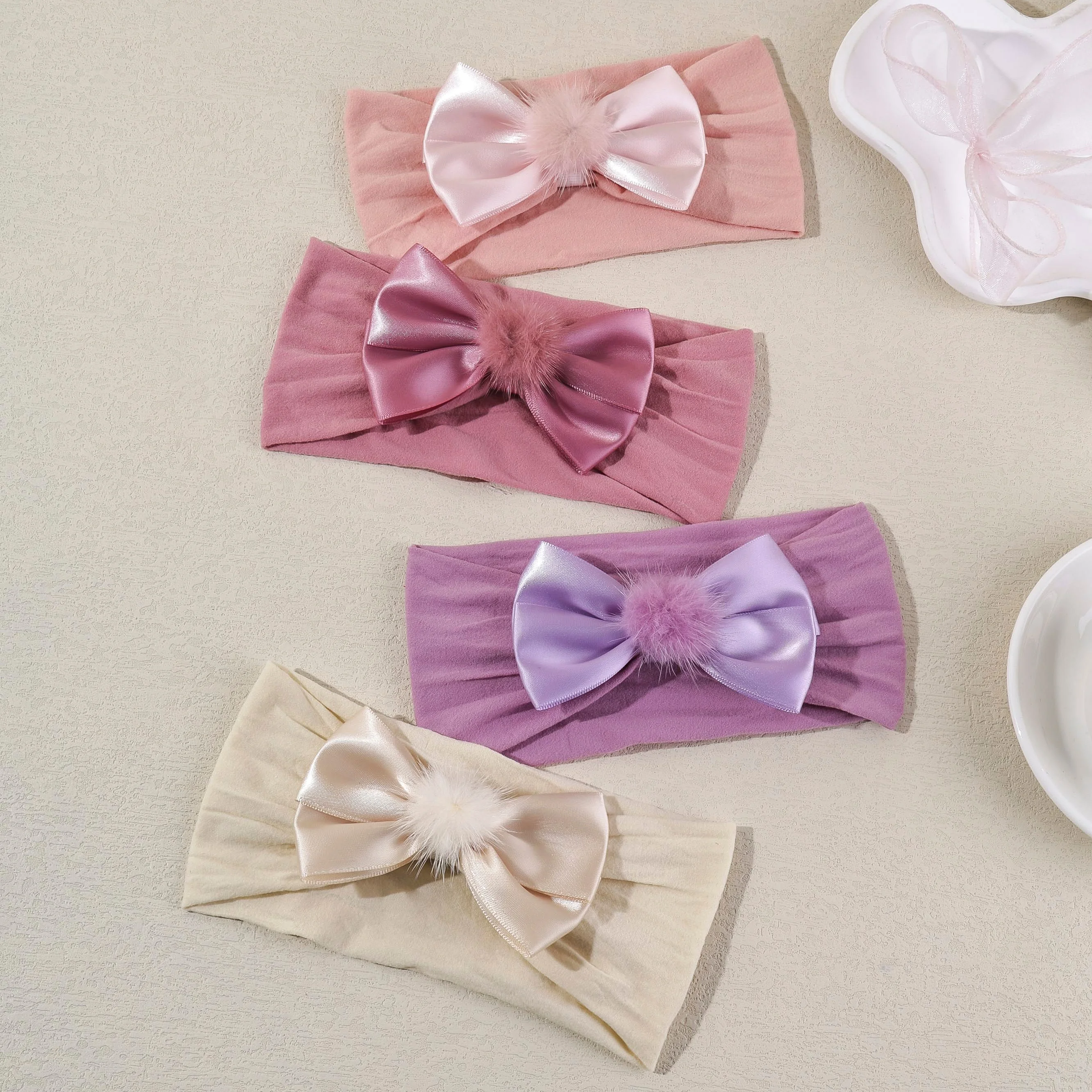 

Baby Headbands Cute Bow Infant Headwear Soft Nylon Elastic Hair Band Gifts Baby Girl Hair Accessories Newborn Photography Props