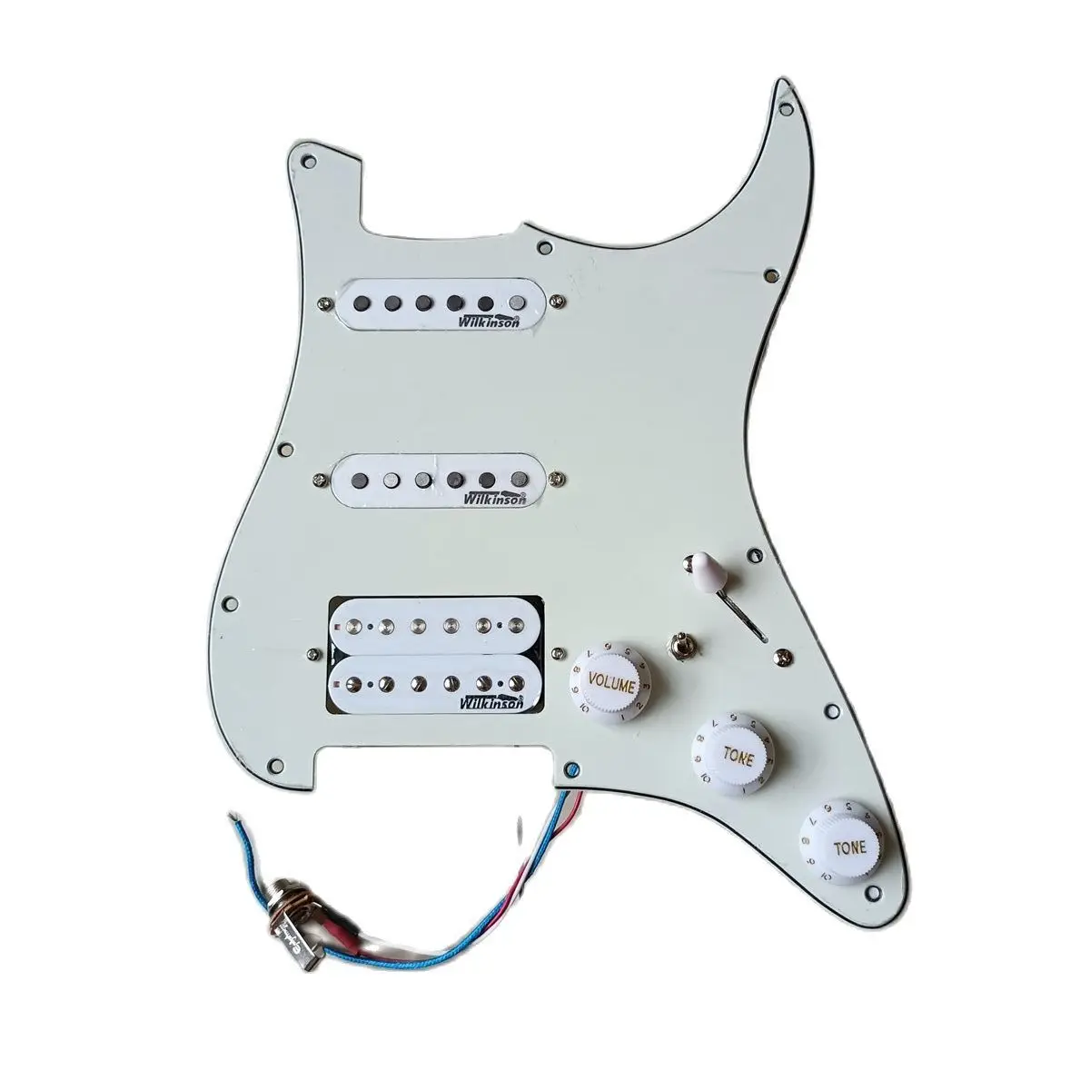 

SSH Prewired Strat Guitar Pickguard Set Multifunction Switch White Wilkinson WVS Alnico 5 Pickups 7 way switch For Fender Guitar