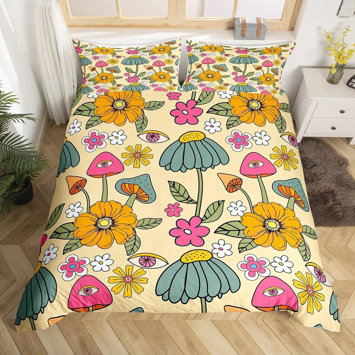2/3pcs bedding set Digital Print Comfortable Duvet Cover for Home Bedroom Decoration, 1 Duvet Cover and 2pillowcase with Zippers