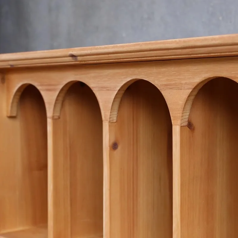 Apartment furniture living room, bedroom, stationery, retro wooden shelf, suitable for bedrooms and living rooms