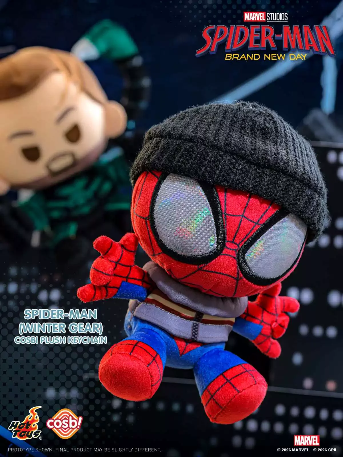 Hot Toys Spider-Man: New Day Hero Reborn COSBI Plush Bag Charm & Mini Blind Box Figure, Cute Desk Decor & Birthday Gift,Collect image 3
