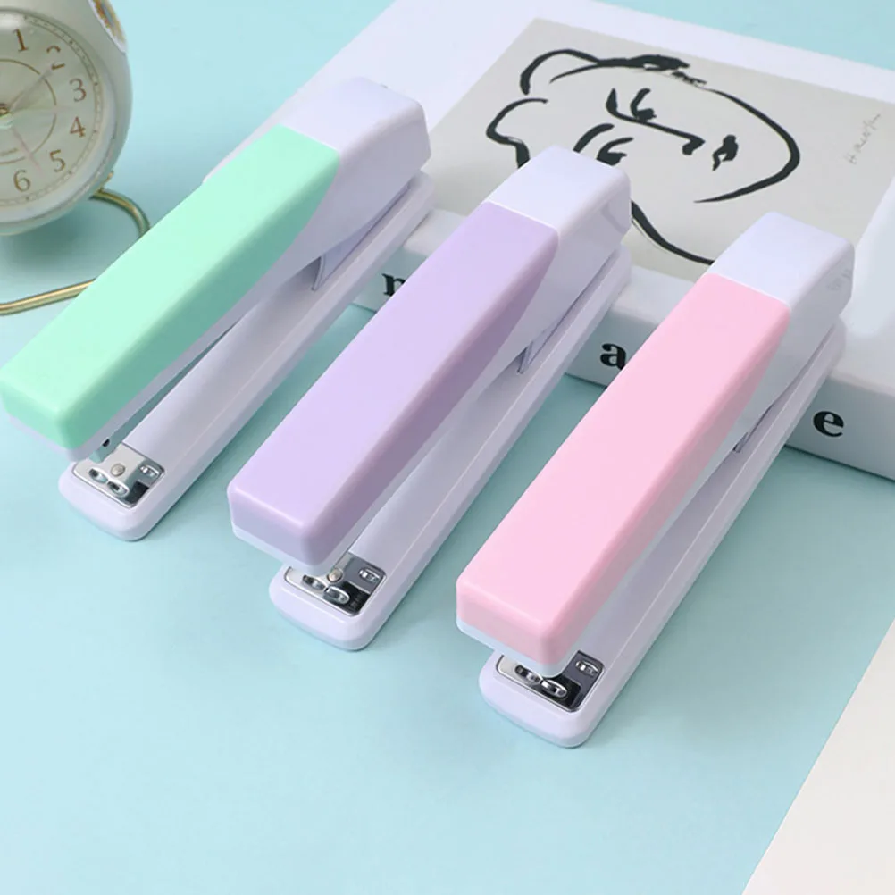 

Two Color Stapler Large Capacity Labor Saving Mint Green Desktop Office Household Binding Tool Multi Use Staples