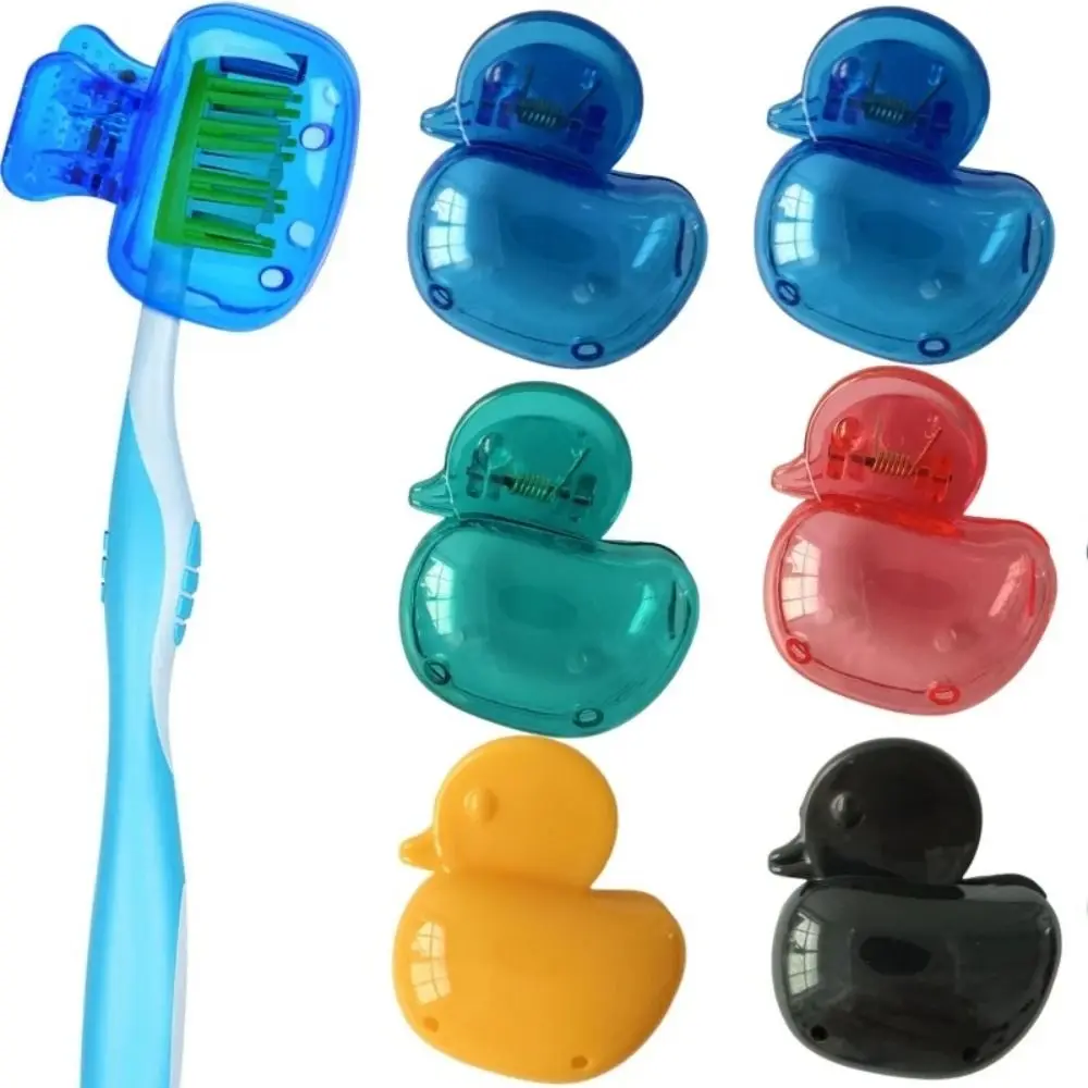 New Plastic Toothbrush Head Cover Duck Cartoon Toothbrush Coverings Toothbrush Protector Travel