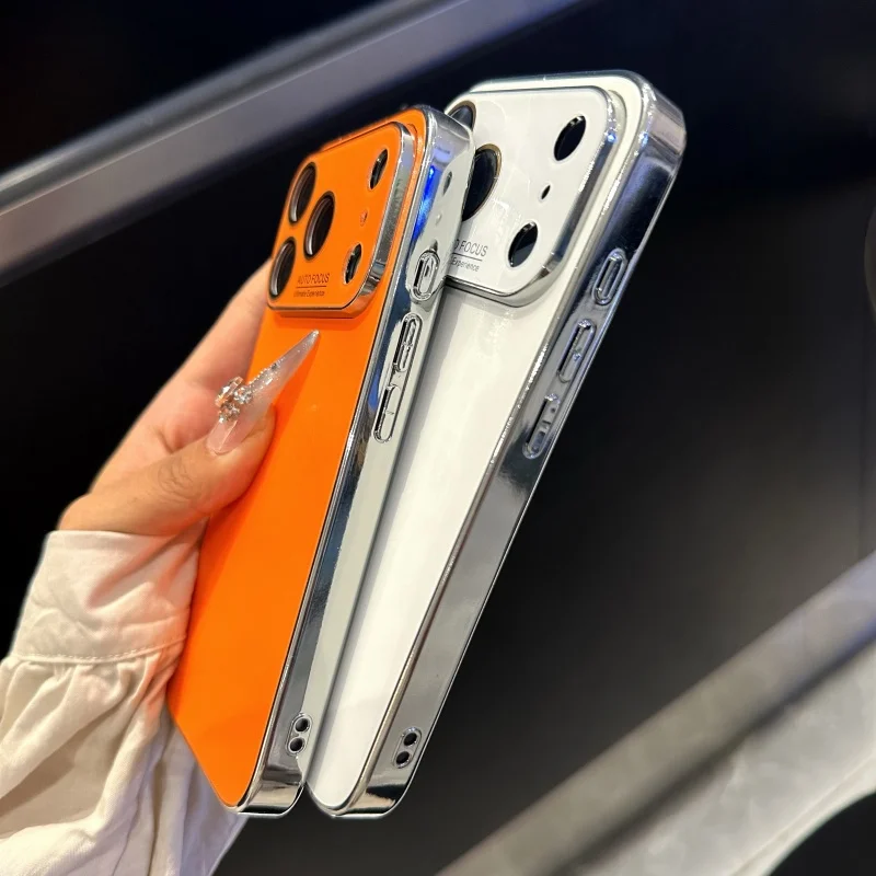 Luxus Kristall Glas Große Kamera Original Matte Fall für iPhone 17 16 15 14 13 Pro Max 17Promax Stoßfest Beschichtung Rüstung Funda