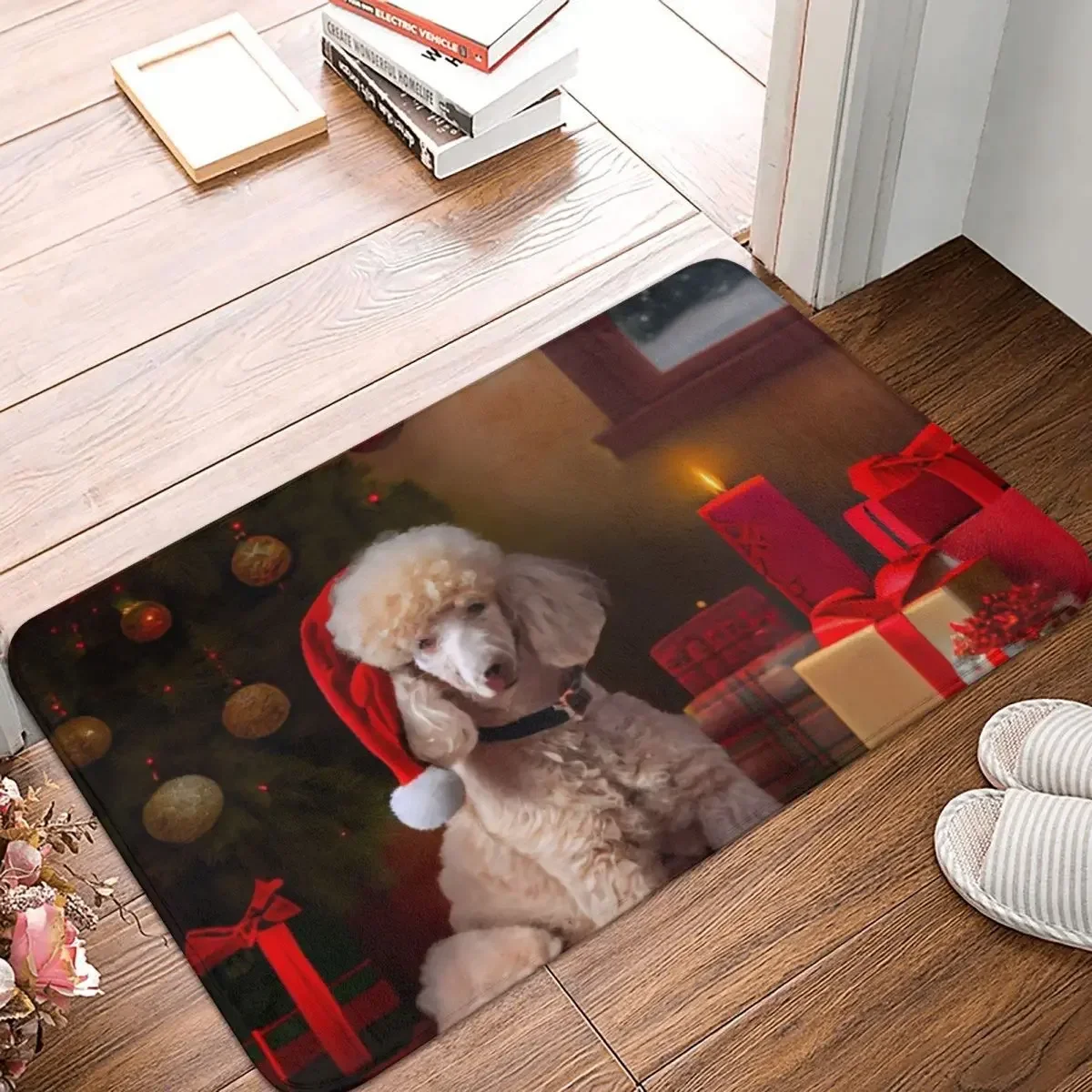 Poodle Cute Pet Dog (7) Doormat Rug Carpet Mat Footpad Polyester Non-slip Washable Front Room Corridor Kitchen Bedroom Balcony