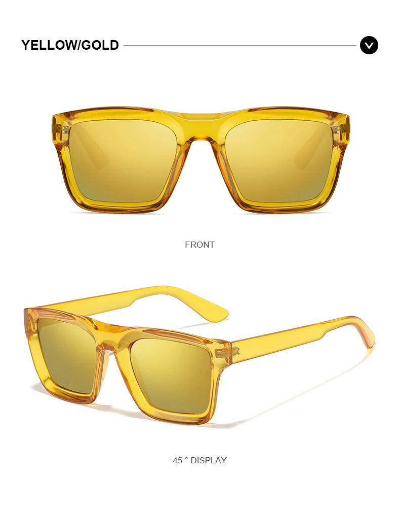 2026 DML Neue Mode Damen Luxusmarke Quadratische Sonnenbrille Vintage Hochwertige Farbige Polarisierte Schutzbrille UV400 – Detail 17