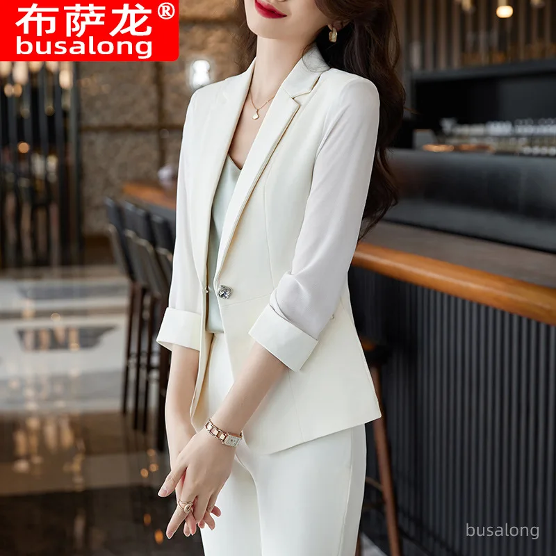 Yellow women's blazer for spring and autumn2025New stylish and youthful professional suit with a goddess vibe view 2