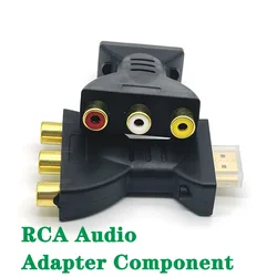 Wire Connector AV Digital Signal HDMI To 3 RCA Audio Adapter Component Converter Video For PC Projector Tablet Computers Arcade