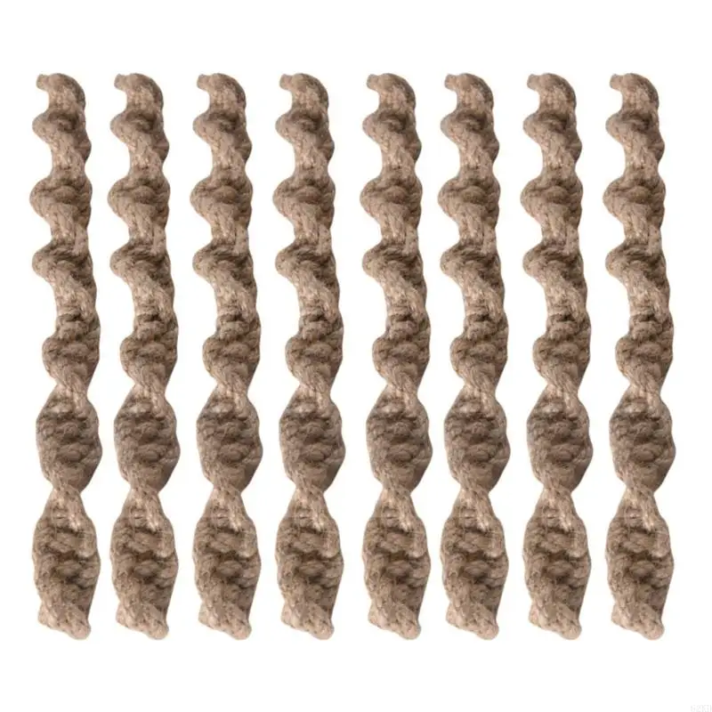 62KD Friendly Jutes Curtain Tiebacks, 8Pieces No Drill Required for Easy Installs Living Space