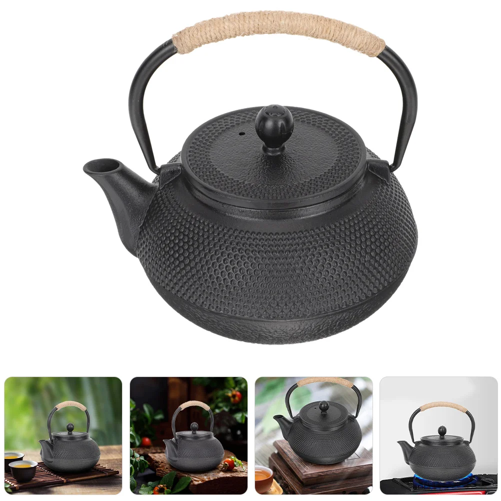 

Винтажный портативный маленький железный чайник, чугунный чайник, термостойкая плита, чайник для домашнего офиса, чайник, горшок
