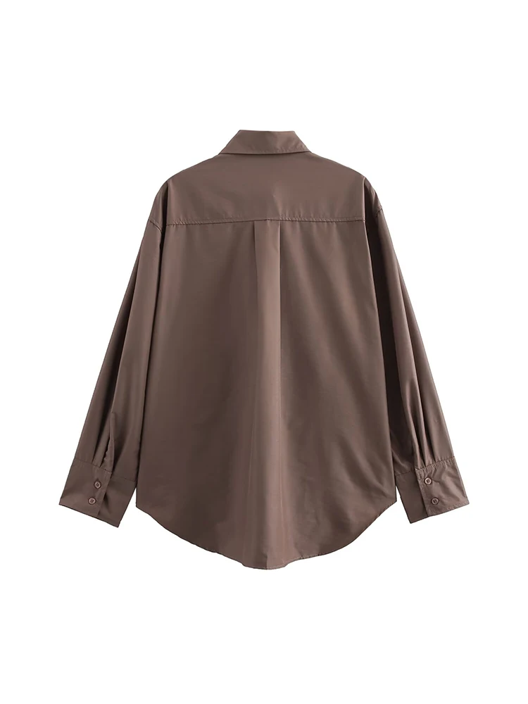 Willshela Frauen Mode Mit Taschen Solide Einreiher Bluse Vintage Revers Neck Long Sleeves Weibliche Chic Dame Outfits