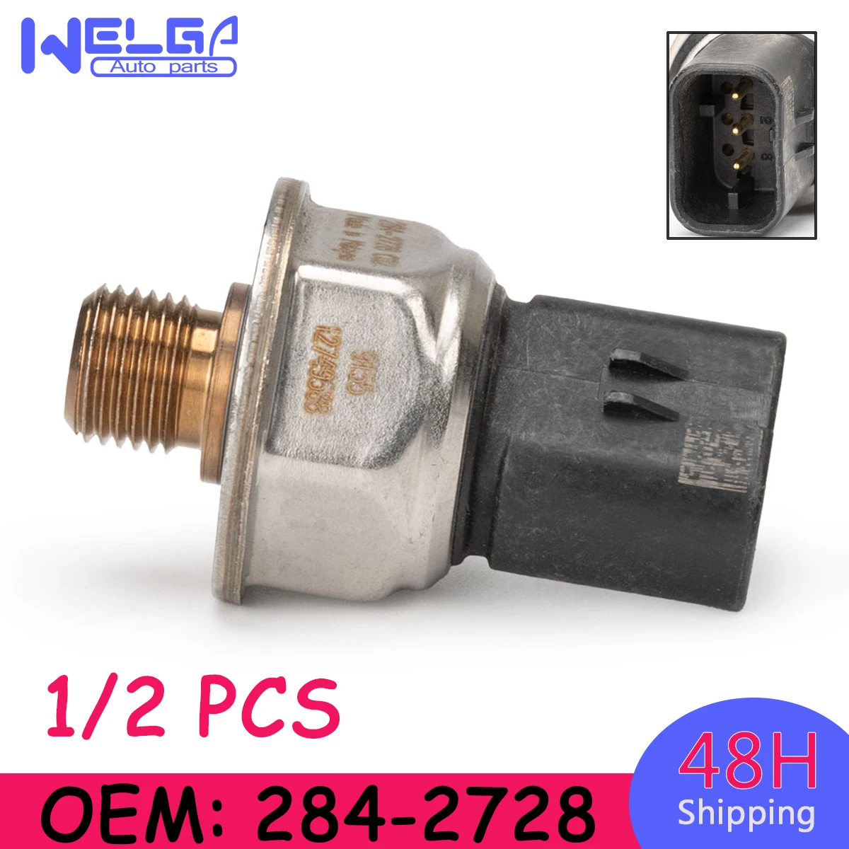 

1/2PCS New Fuel Rail Oil Pressure Sensor For Caterpillar C13 C15 C16 Engine OEM # 284-2728 5PP4-16 2842728 Auto Accessories