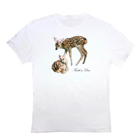 Y2k Crop Top Aesthetic Summer Slim Tee Streetwear Gothic Harajuku Graphic Vintage Fawn Print T-shirt Women Vintage Clothes EGirl