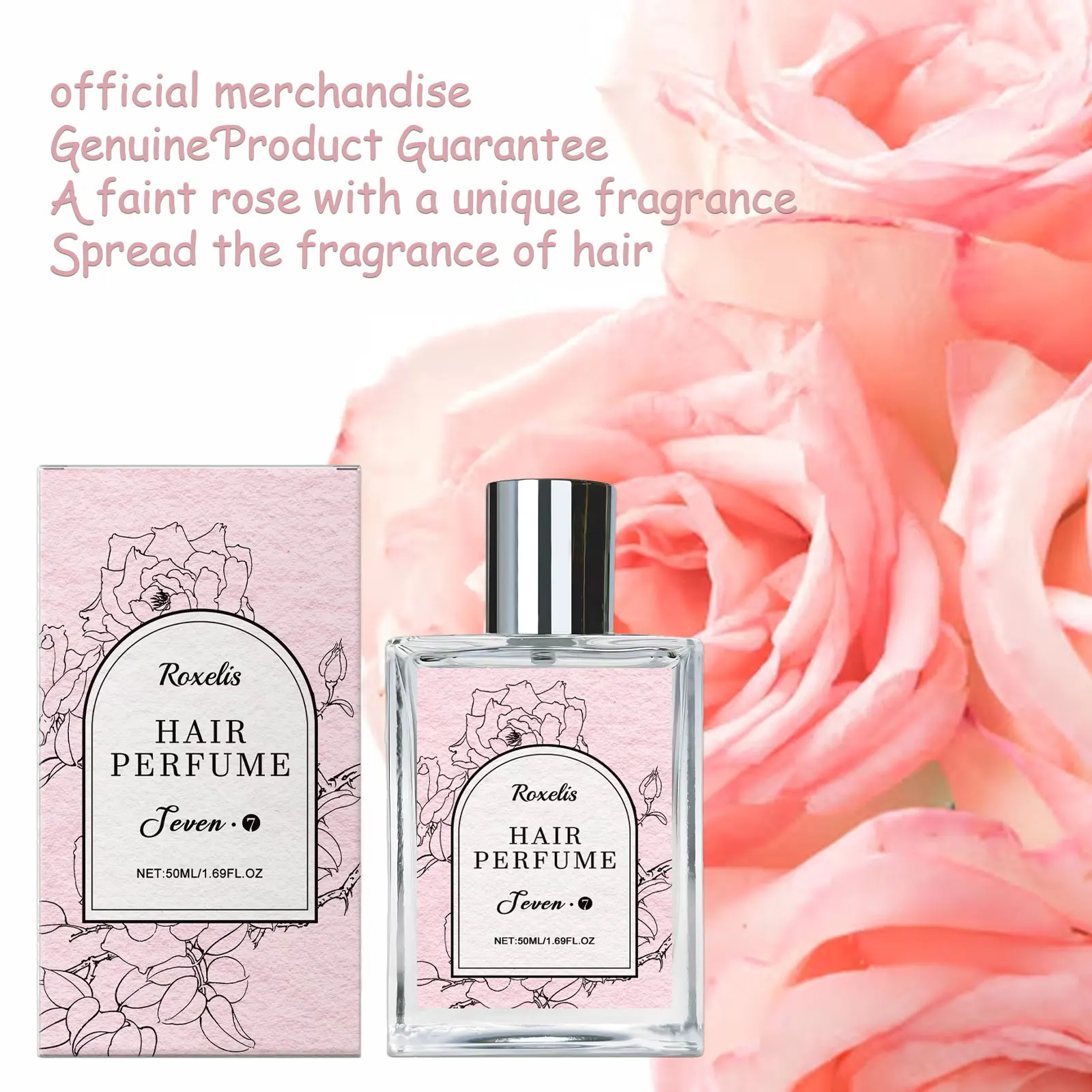 

ROXELIS Rose Hair And Body Perfume Spray Long-Lasting Fresh Scent Moisturizing Fine Mist Charming Lingering Fragrance