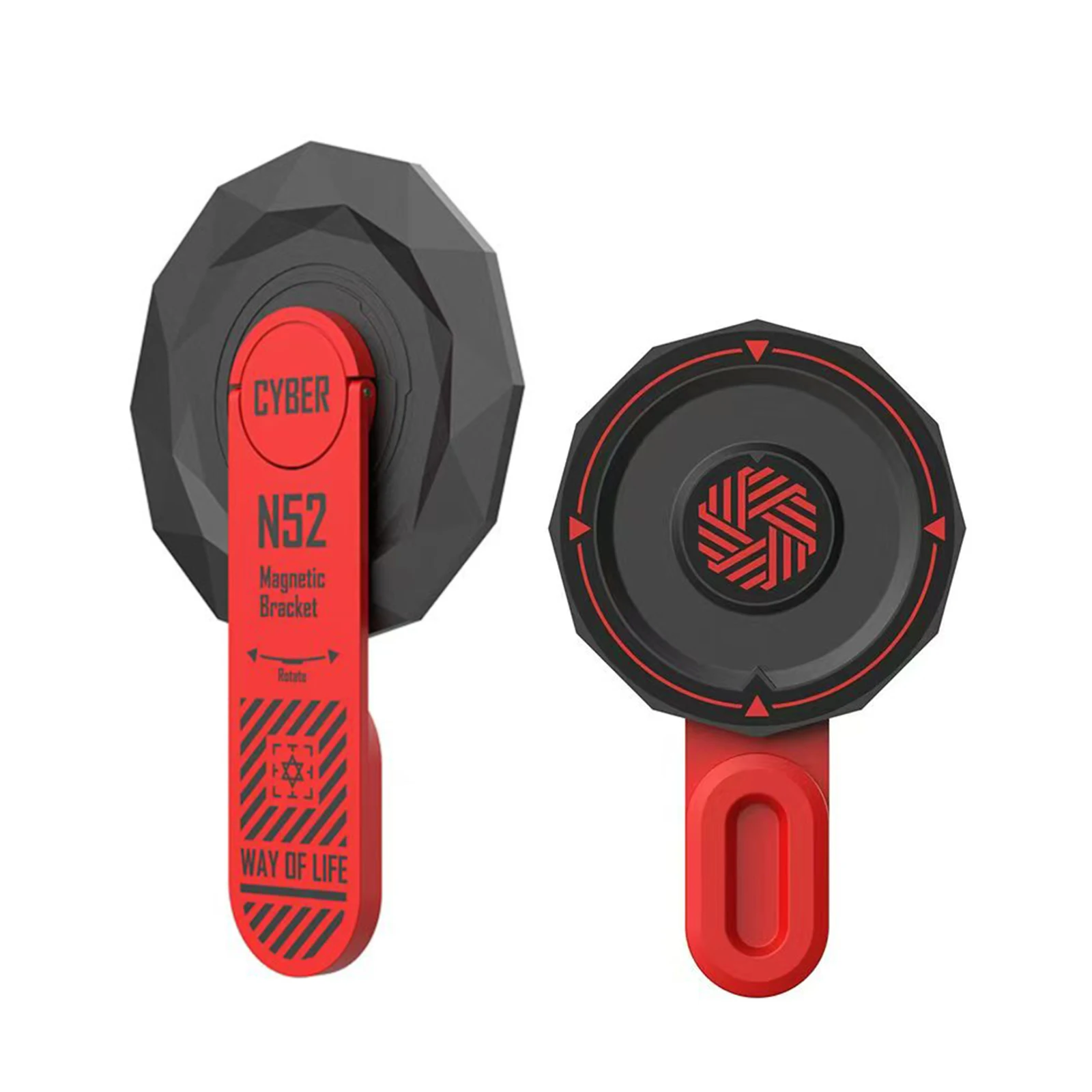 Soporte magnético de moda para teléfono para iPhone, 360 °   Rotación/90 °   Interruptor, material de aleación de aluminio compatible con MagSafe