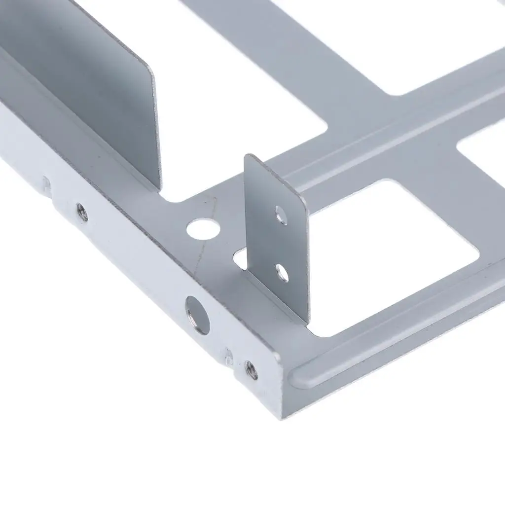 محول SSD مقاس 2.5 بوصة إلى 3.5 بوصة، حامل دعامة تثبيت SSD مزدوجة HDD - أبيض