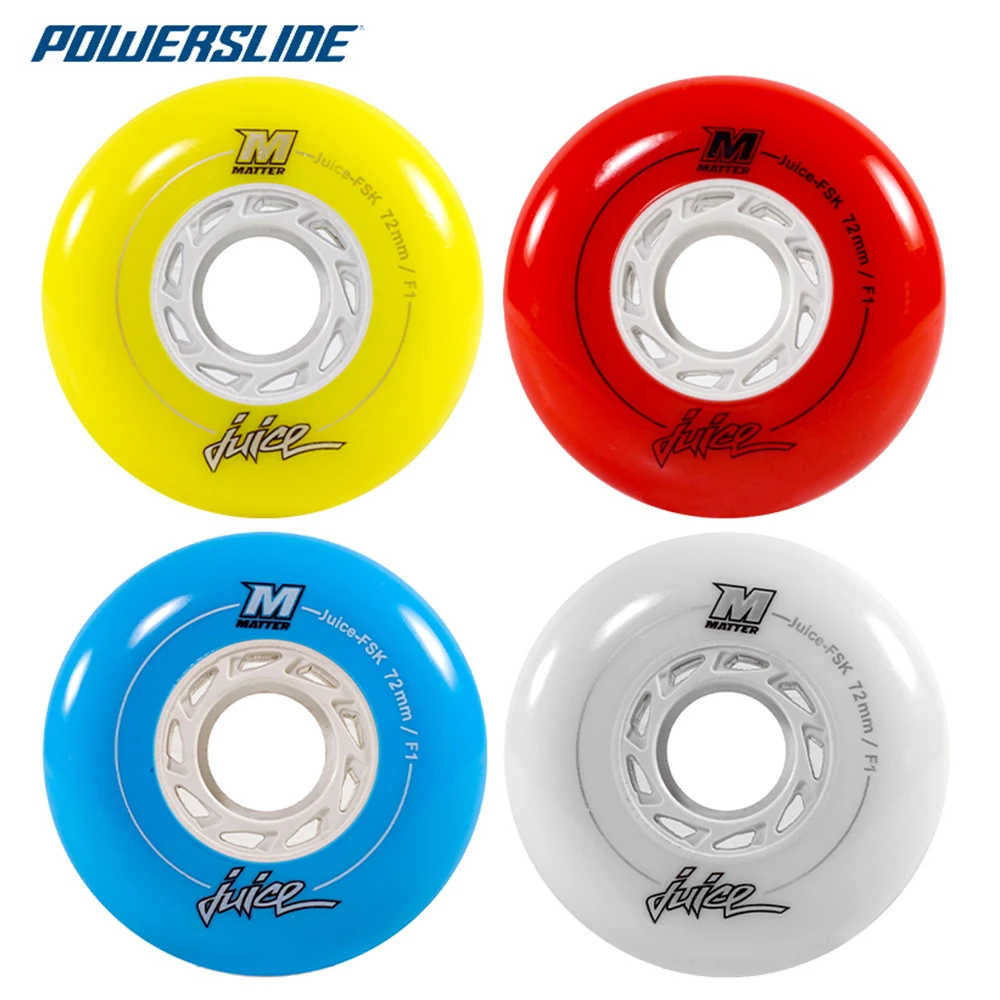 

Matter Juice FSK Skate Wheels F1 Hardness 100% Original 7276 80mm Powerslide EVO Slalom Roller Skating Tires For SEBA Patines