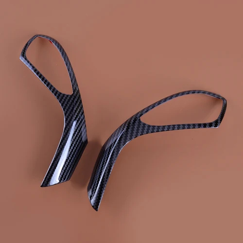 Imagen 1 del producto Marco de cubierta embellecedora de interruptor de botón de volante de coche, estilo de fibra de carbono, ABS, apto para Hyundai Elantra 2011, 2012, 2013, 2014, 2015, 2016