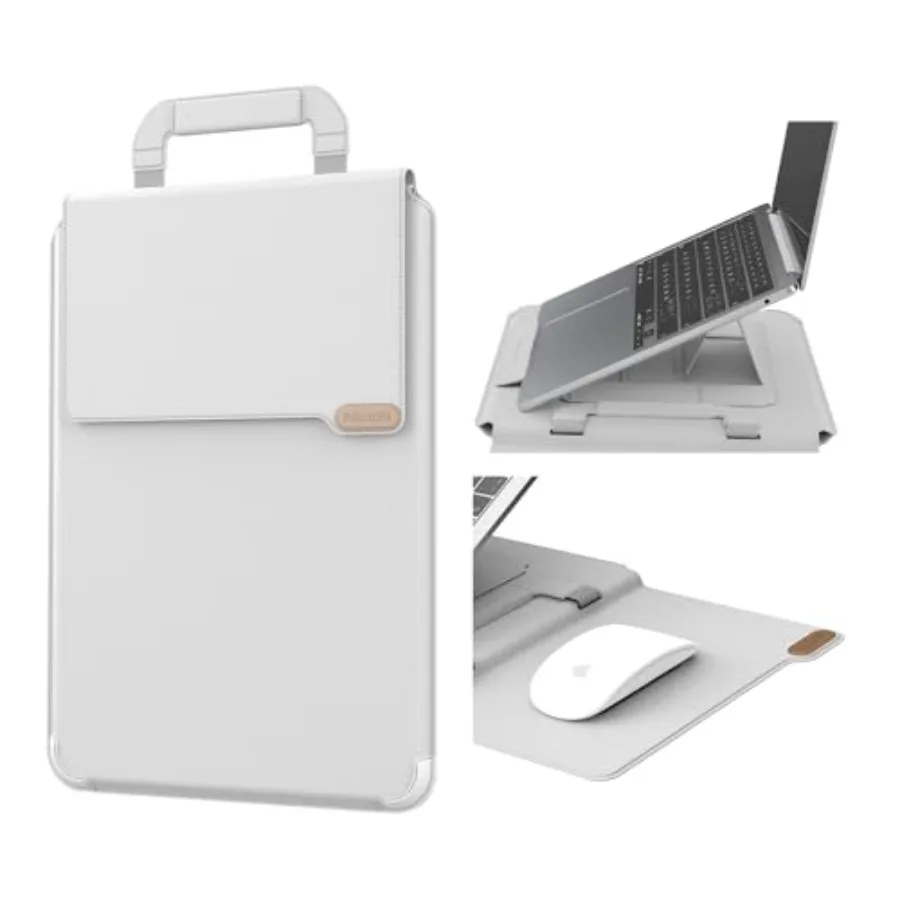 

Upgraded 13-16 Inch Laptop Sleeve Case for MacBook/Dell/HP/Lenovo/Asus Unique Slim Travel Computer Bag with Adjustable Stand an