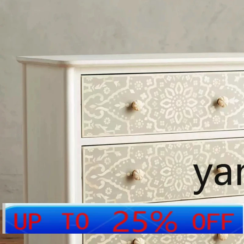 

LHH retro six-chest cabinet bedroom storage cabinet hand-painted drawer decorative cabinet