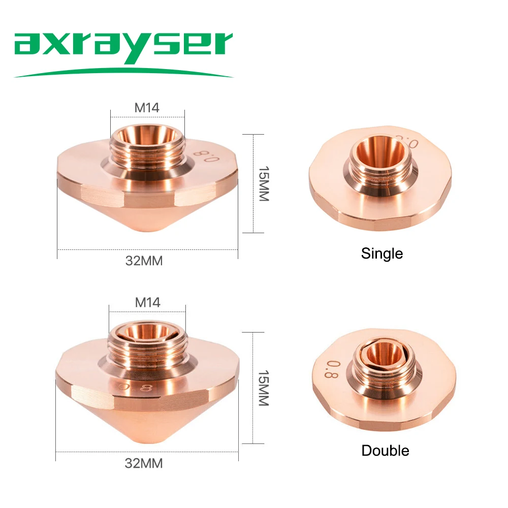 Bodor Laser Nozzle Dia.32mm Single Double Layer Caliber 0.8 - 4.0mm