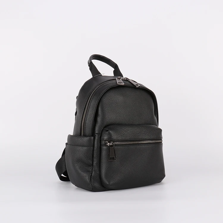 New Fashionable Top Layer Cowhide Lychee Pattern Backpack Simple Casual Versatile High-end Personalized Backpack For Women Trend