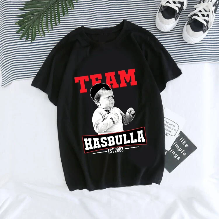 Team Hasbulla Shirt 2023 Hot Men Kawaii Graphic Hasbulla T Shirt Unisex Grunge Funny Cartoon T-shirt Fashion Cute Tops Male 90s