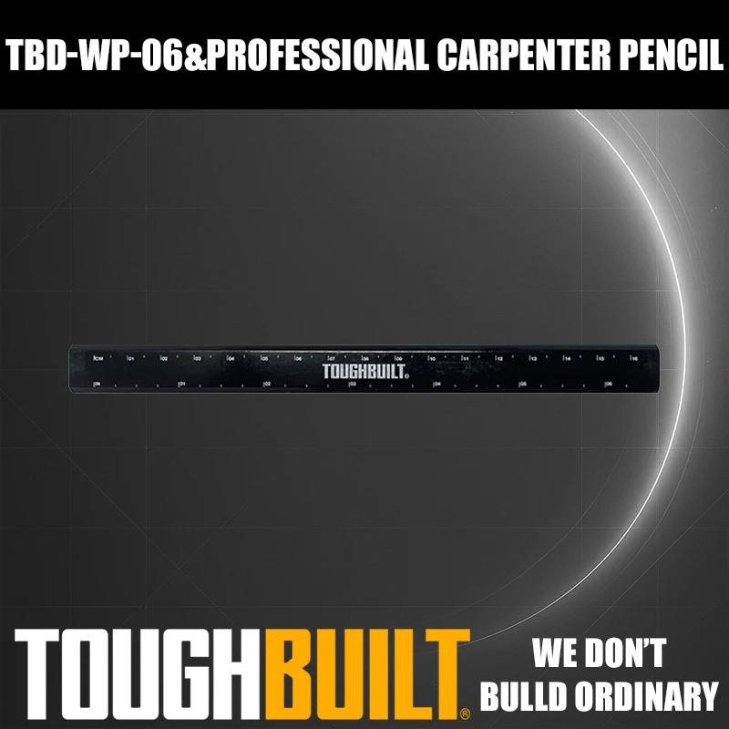 TOUGHBUILT TBD-WP-06 Professional Carpenter Pencil - Built for Precision and Durability Drawing Design Positioning