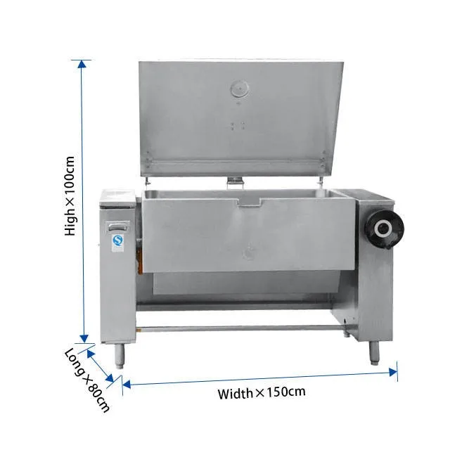 80 & 120litres Vertical Large Commercial Kitchen Equipment Fry Electric 304 Stainless Steel Gas Braising Tilting Pan