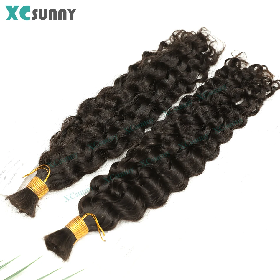 Capelli umani ricci sfusi per intrecciare 27 613 Capelli sciolti a onde profonde per trecce 4 30 Capelli sfusi doppi disegnati per trecce Boho