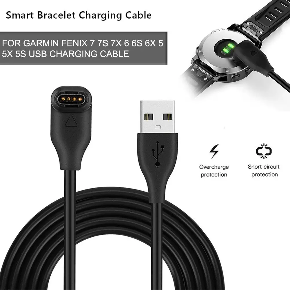 For Garmin Fenix 7 7S 7X 6 6S 6X 5 5X 5S USB Charging Cord Charger Charging Data Cable Charging Fast Cable USB Portable L8F5