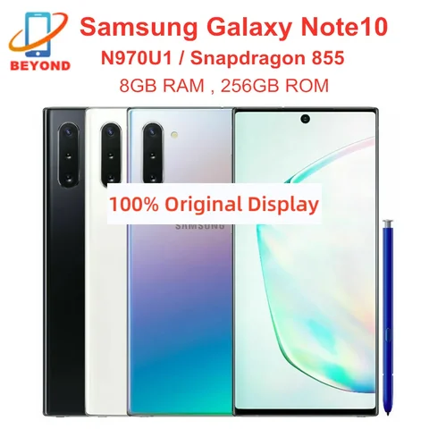Samsung Galaxy Note10 N970U1 Note 10 256GB ROM 8GB RAM Octa Core 6,3 "AMOLED NFC Snapdragon Original 4G Lite teléfono móvil Android