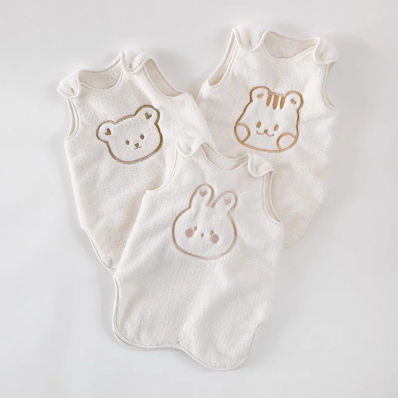 أكمام الكرتون المطرزة الفانيلا ملابس خاصة ، الطفل كيس النوم ، الفراش ، الدافئة ، مريحة ، الوليد ملابس المنزل ، الشتاء #3