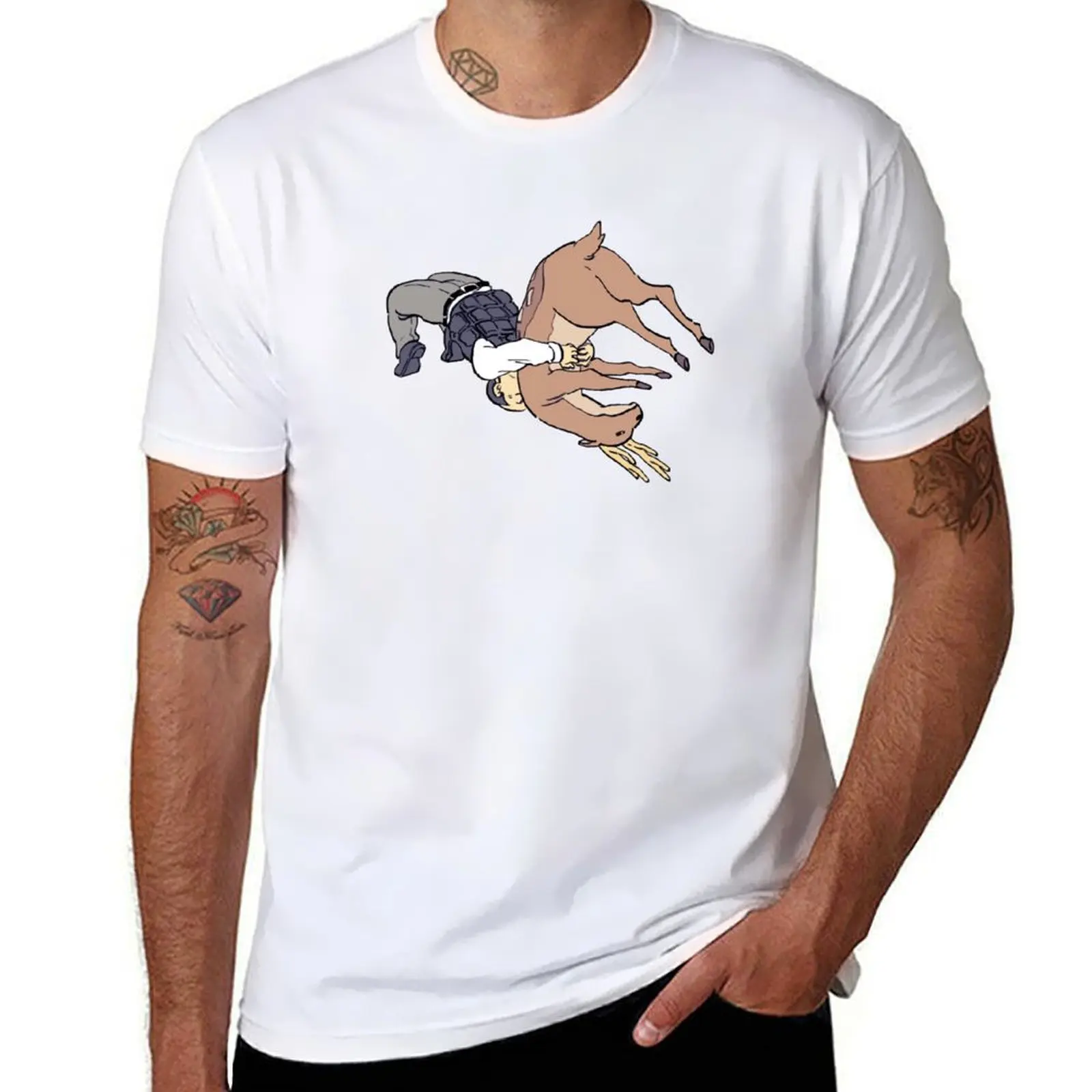 

I draw the principal vs deer german suplex scene / funny nichijou meme T-Shirt anime tshirt t shirts designer T-Shirt