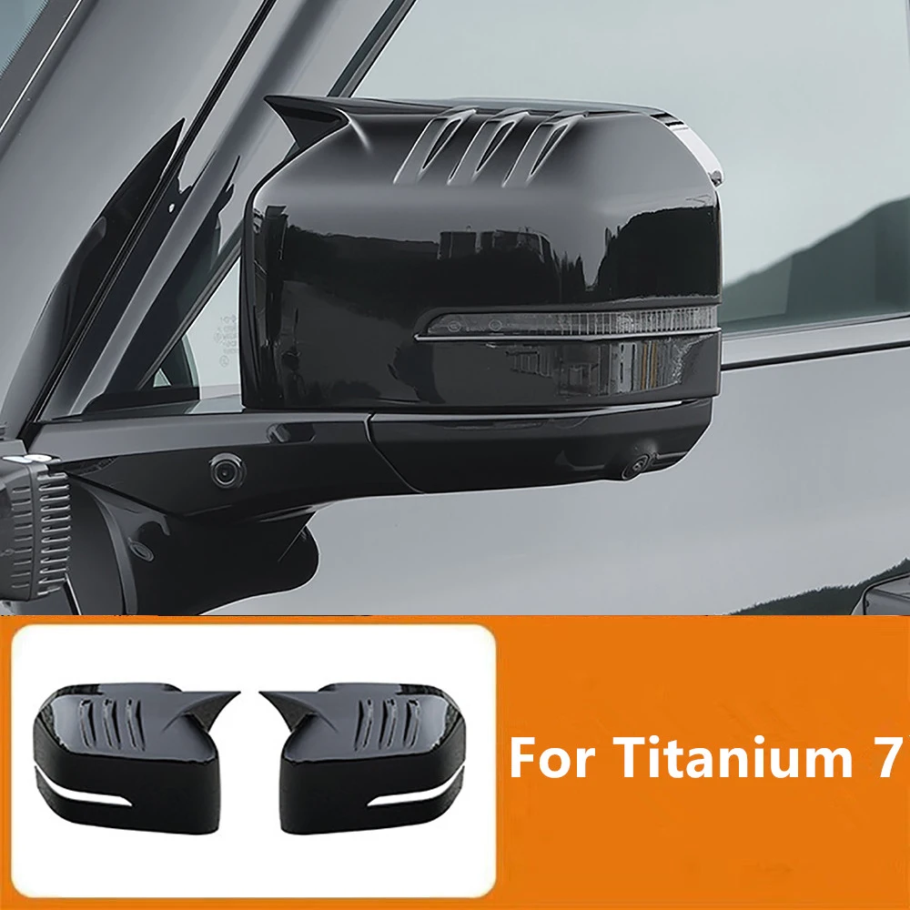 

Cow Horn Rearview Mirror Cover Protective Shell Fit For BYD Formula Titanium 7 Reverse Mirror Cover Anti Scratch Accessories