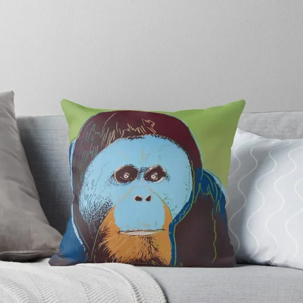 

Orangutan by Andy Warhol Throw Pillow Room decorating items Sofa Pillow Cover Sofa Cushion Cover Cushion Cover Set pillow