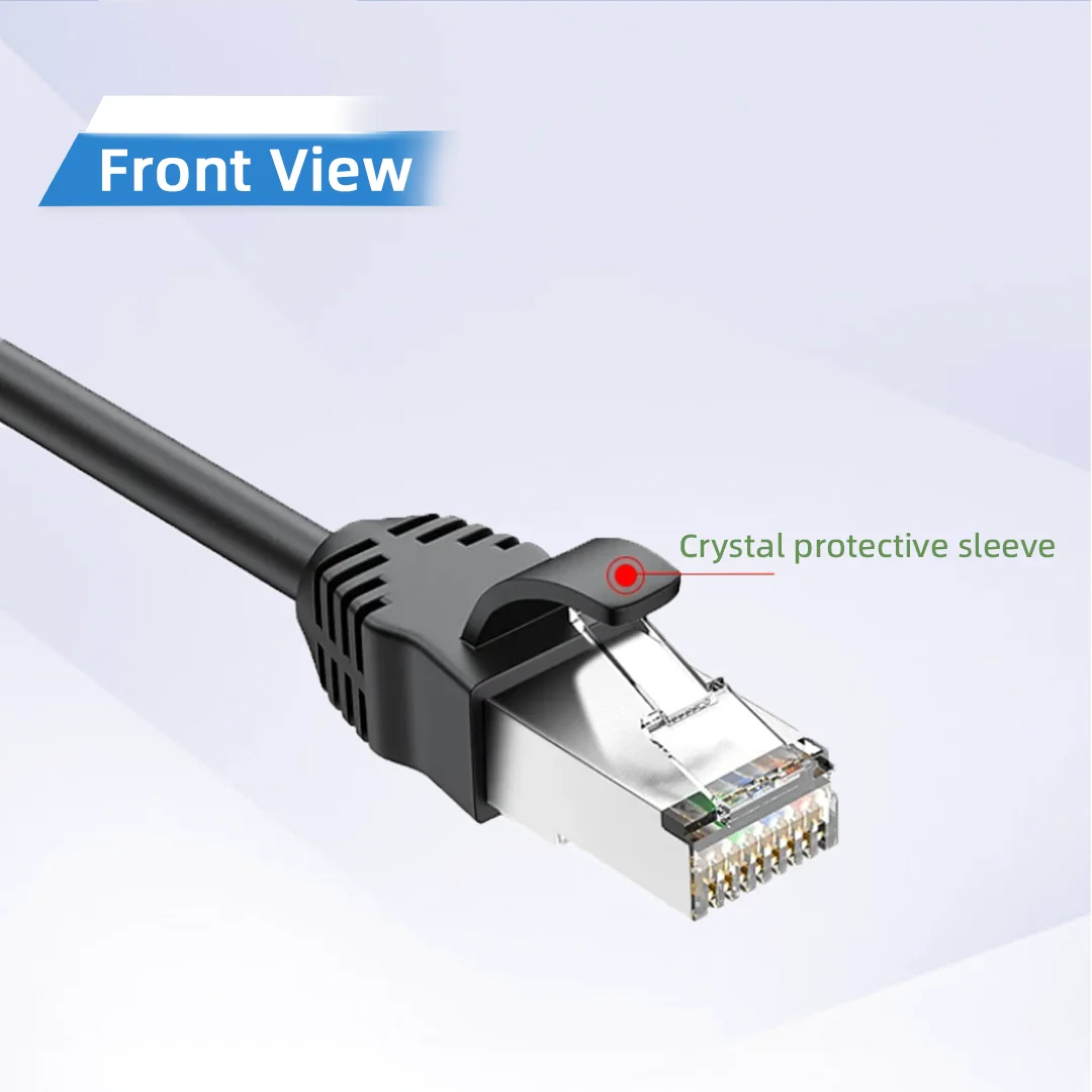 RJ45 Male to Female Pure Copper Ethernet Extension Cable With Screw Hole Fix Bracket Panel Mount LAN Network For Router Switch