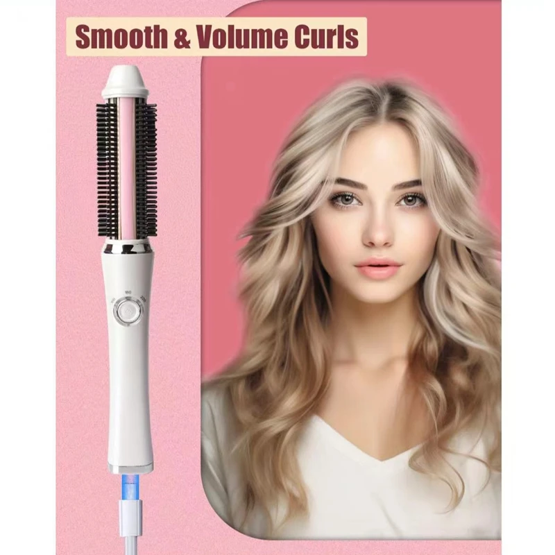 

Перезаряжаемая через USB керамическая палочка для завивки 2-в-1, утюжок и бигуди — мини-размер для путешествий с 3 настройками температуры для коротких волос