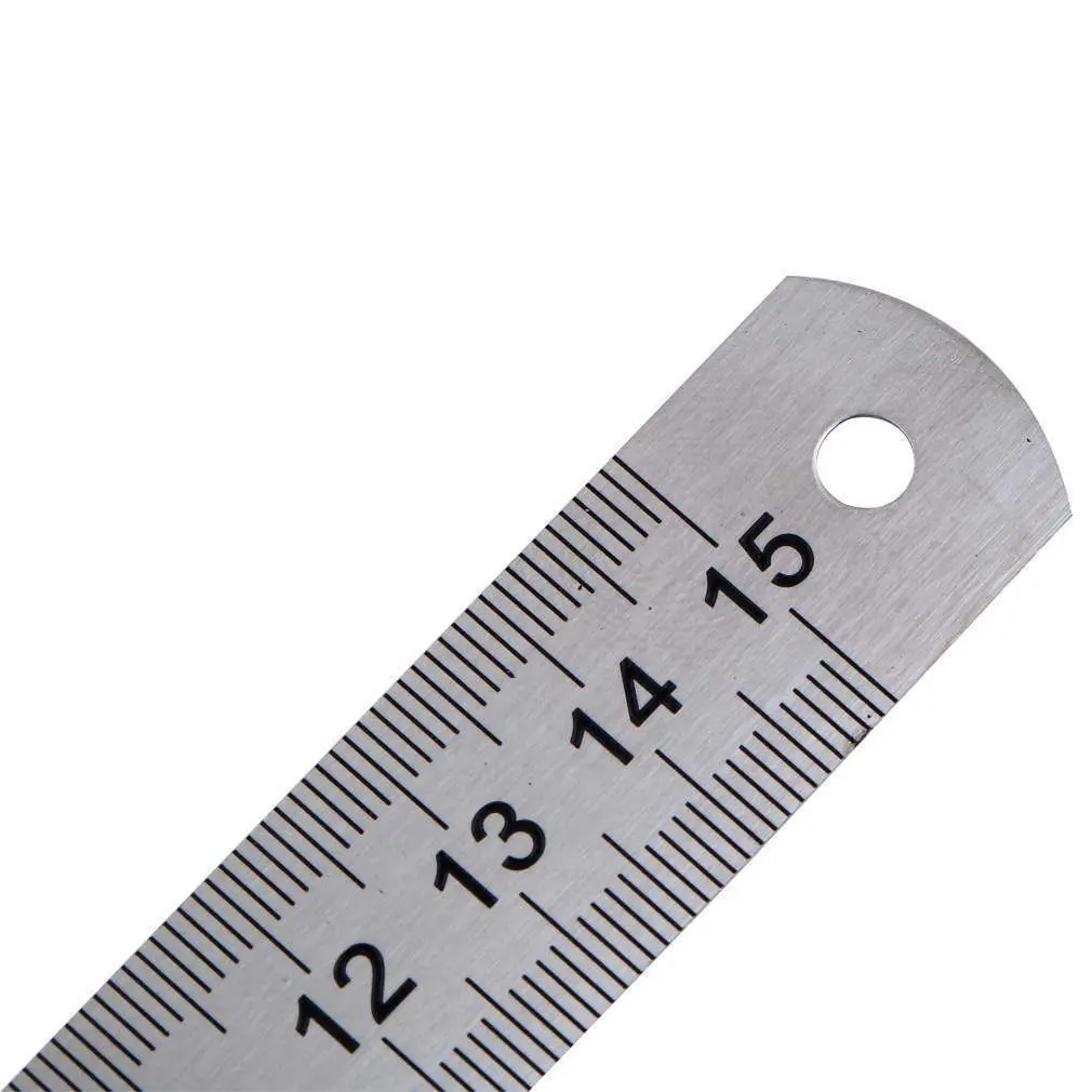 15cm Double Side Stainless Steel Measuring Straight Ruler Tool 6 Inches