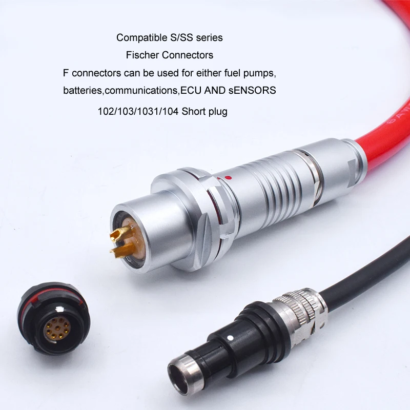 Imagem -03 - Envio Rápido Fischer 102 103 1031 104 Curto Ip67 ss Dbpu 12 19 Pinos de Metal Aviação ip 67 Conector