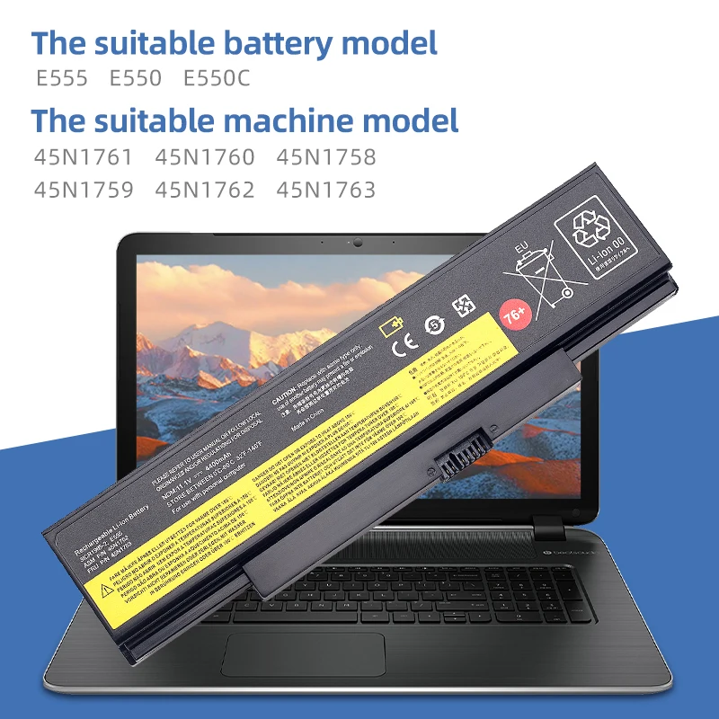 SUOZHAN  New 45N1762 45N1763 Laptop Battery For Lenovo ThinkPad E555 E550 E550C E560 E565C 45N1759 45N1758 45N1760 11.1V 4400mAh