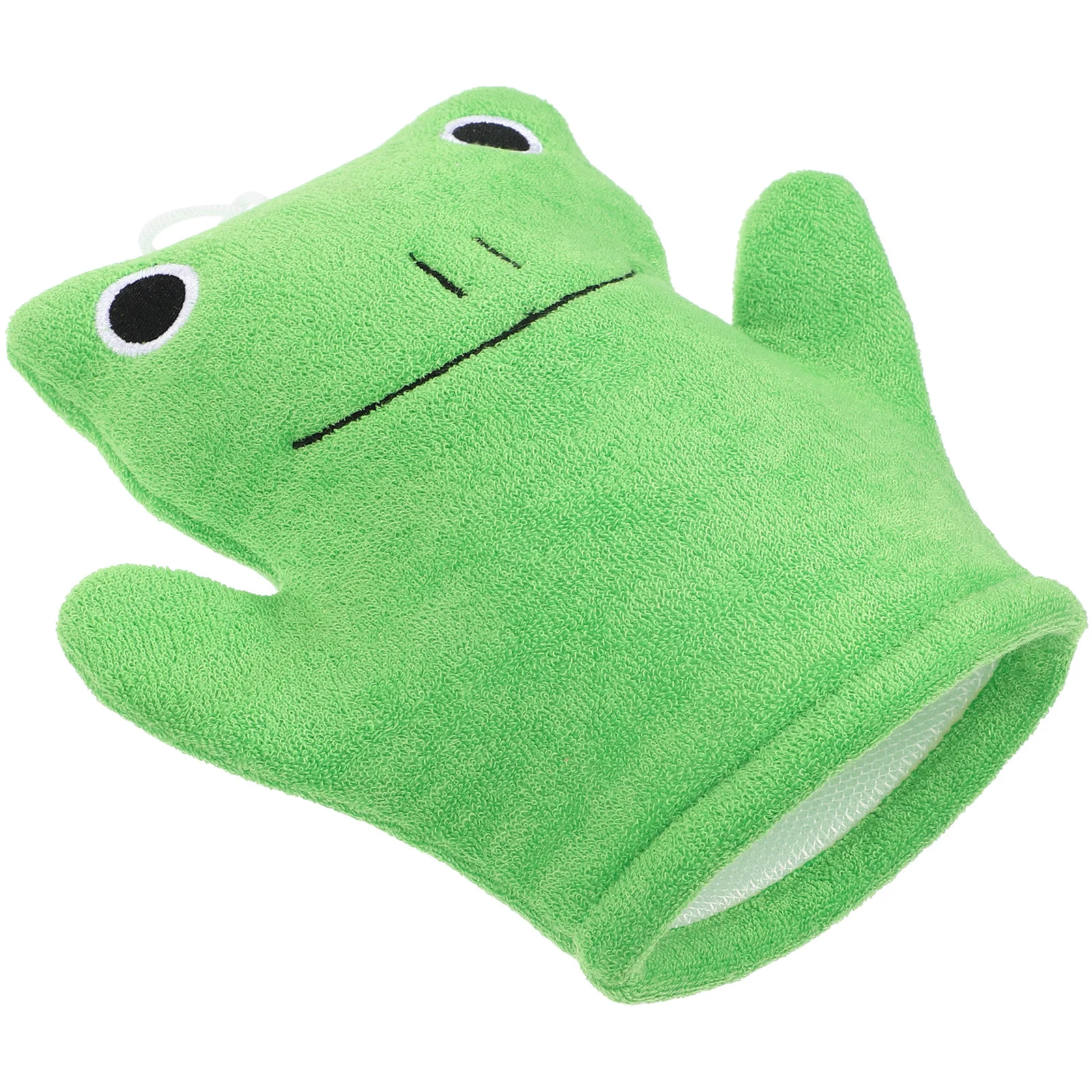 

Bathing Gloves Frog Form Exfoliating Mitts Dual Sided Body Scrubber Toweling Fabric Long Lasting Use Skin Care