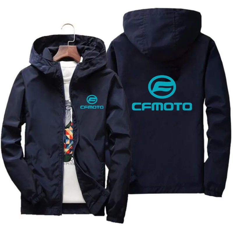 Cfmoto-Jaqueta masculina de corrida de motocicleta, manga comprida, gradiente casual, casaco impermeável, blusa confortável, roupa estampada, novo, 2022