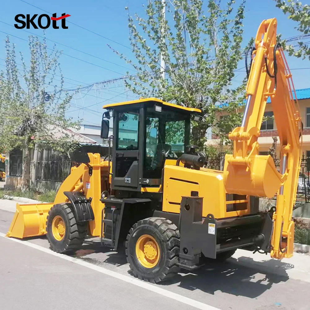 Backhoe Loader Retroexcavadora 4WD Diesel Hydraulic Front Shovel Rear Digging CE EPA Euro5 Construction Equipment