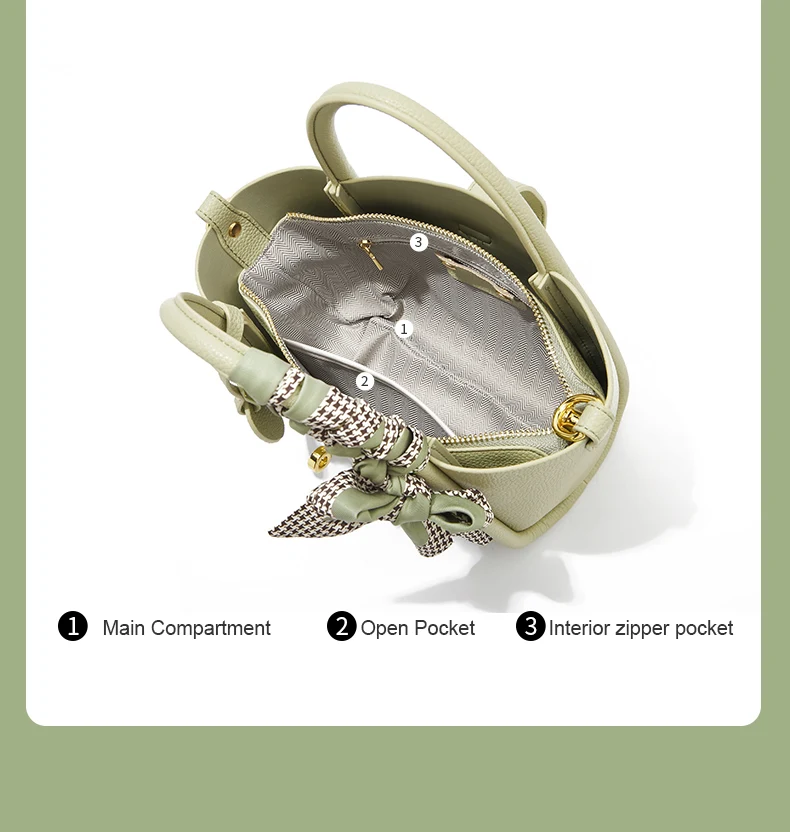FOXER Damenhandtasche aus Spaltleder, Umhängetasche 2026, modische Damen-Crossbody-Tasche, leichte Luxus-Pendlertasche als Geschenk – Detail 17