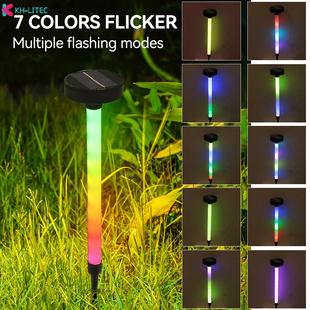 

LED Outdoor Solar Lights RGB Changing Lawn Ground Lamp IP65 Waterproof Landscape Spotlights Garden Decoration Outdoor Lights