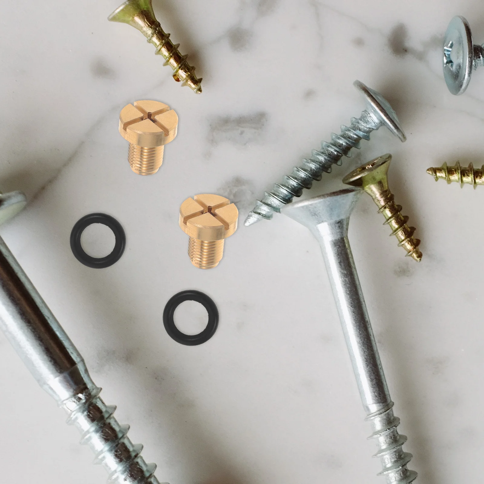 

2Pcs Radiator Bleeder Screw Coolant Air Valve Durable Copper Rubber Easy Install Reservoir Plug Car Part Bleeder Screw